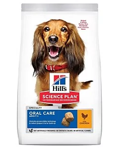 Hill's Science Plan Oral Care koeratoit kanaga keskmisele koerale / 2kg 