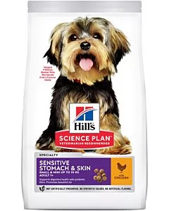 Hill's Science Plan Sensitive koeratoit kanaga väikest kasvu koerale / 1,5kg