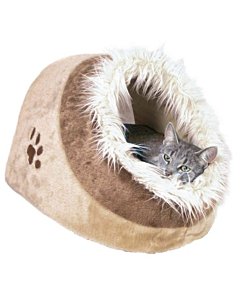 Koobas Minou cuddly cave, 35 × 26 × 41 cm, beež/pruun