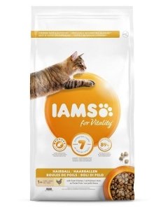 Kuiv täissööt IAMS CAT Adult Hairball Control 3kg kassidele