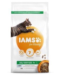 Kuiv täissööt IAMS CAT Adult ookeanilise kalaga 3 kg kassidele
