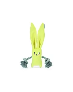 Beeztees kutsika mänguasi puppy Rabbit + Rope Jilco, kollane / 35cm