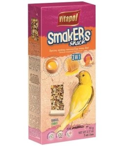 Maius kanaarilindudele SMAKERS 3 in 1 (muna/mesi/vili) 3tk 85g