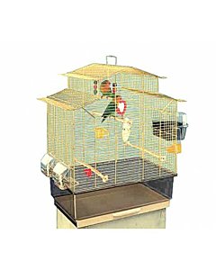 Клетка для птиц Luna 4 / золотая / 65x33x65 cm