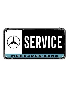Metallplaat 10x20 cm / Mercedes-Benz Service / LM