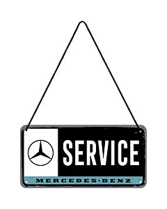 Metallplaat 10x20 cm / Mercedes-Benz Service / LM