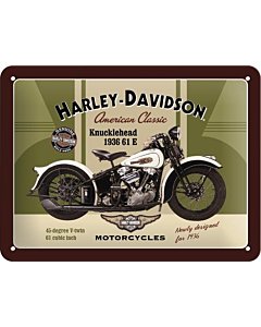 Metallplaat 15x20cm / Harley-Davidson Knucklehead