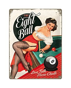 Metallplaat 30x40cm / The Eight Ball