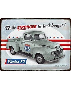 Metallplaat 30x40cm / Ford - F1 Built Stronger Since 1948