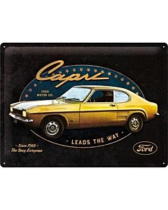 Metallplaat / 30x40cm / Ford - Capri Leads The Way