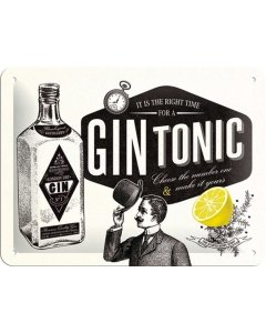 Metallplaat 15x20cm / Gin Tonic