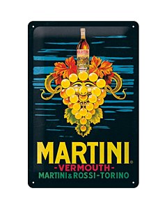 Metallplaat 20x30cm /  Martini - Vermouth Grapes / KO