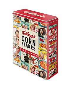 Жестяная коробка XL / 3D Kellogg's Corn Flakes Collage-девушка