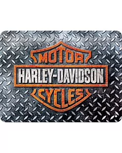 Metallplaat 15x20cm / Harley-Davidson - Diamond Plate