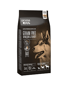 PrimaDog GRAIN FREE täistoit hirveliha-kalkuni kõikidele täiskasvanud koertele 20kg (kasvatajate pakk) 