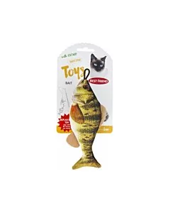 Kala kujuline kassi mänguasi naistenõgesega