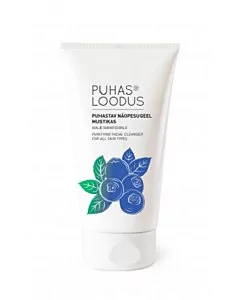 Puhas Loodus puhastav näopesugeel Mustikas 150 ml