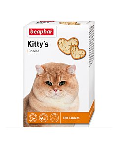 Beaphar Кормовая добавка Kitty's + Cheese для кошек, 180 тбл