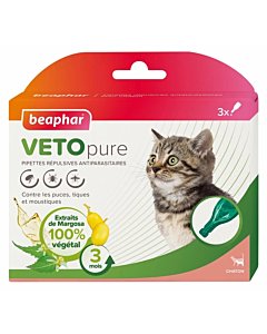 Beaphar VETOpure Spot-on täpilahus kassipojale / 3x0,4ml