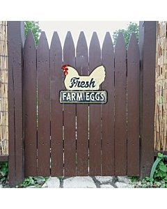 Puidust riputatav silt Fresh farm Eggs / 20x30cm