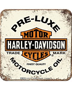 Retro klaasialus / 1tk / Harley-Davidson Pre-Luxe valge