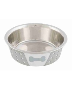 Roostevabast terasest silikoonkattega kauss, 0,4 l/ø 14 cm, valge/hall