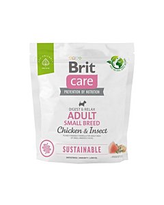 Brit Care Sustainable Adult Small Breed Chicken & Insect koeratoit  kana ja putukatega1kg