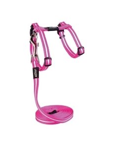 Traksid kassidele rihmaga AlleyCat roosa 24-40cm/1.8m