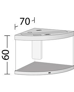 Akvaarium 'Trigon 190 ' LED, tume puit / 190L