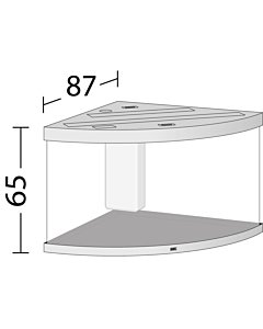 Akvaarium Trigon LED 350 L valge