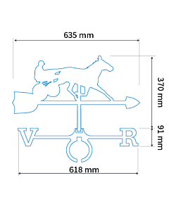 Tuulelipp Ratsanik / 63,5x46cm