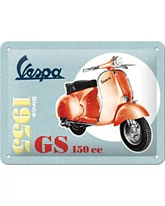 Metallplaat 15x20cm / Vespa GS 150 Since 1955