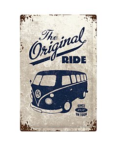 Metallplaat 40x60cm / VW Bulli The Original Ride