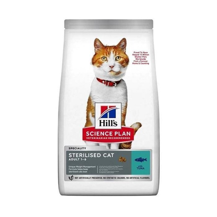 Hills SP Feline Adult SterilizedCat Tuna tuunikalaga täissööt kassidele / 1,5kg