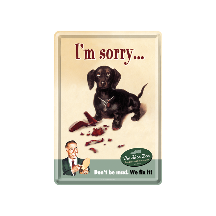 Postkaart metallist 10x14,5cm / I´m Sorry...