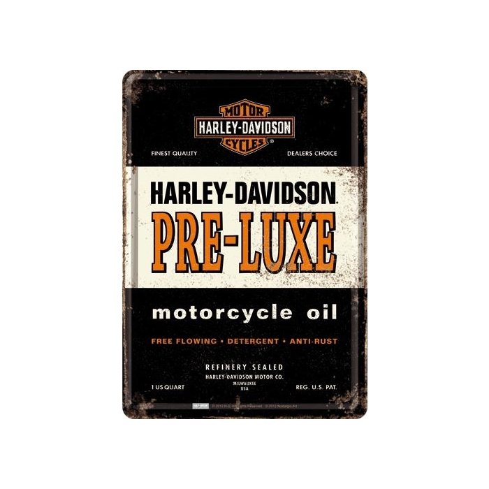 Postkaart metallist 10x14,5cm / Harley-Davidson Pre-Luxe