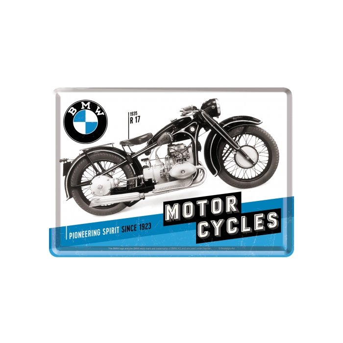 Postkaart metallist 10x14.5cm / BMW Motorcycles