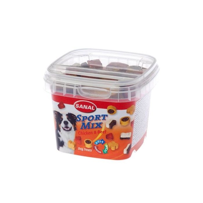 Sanal Sport Mix maiused koertele kana ja loomalihaga / 100g
