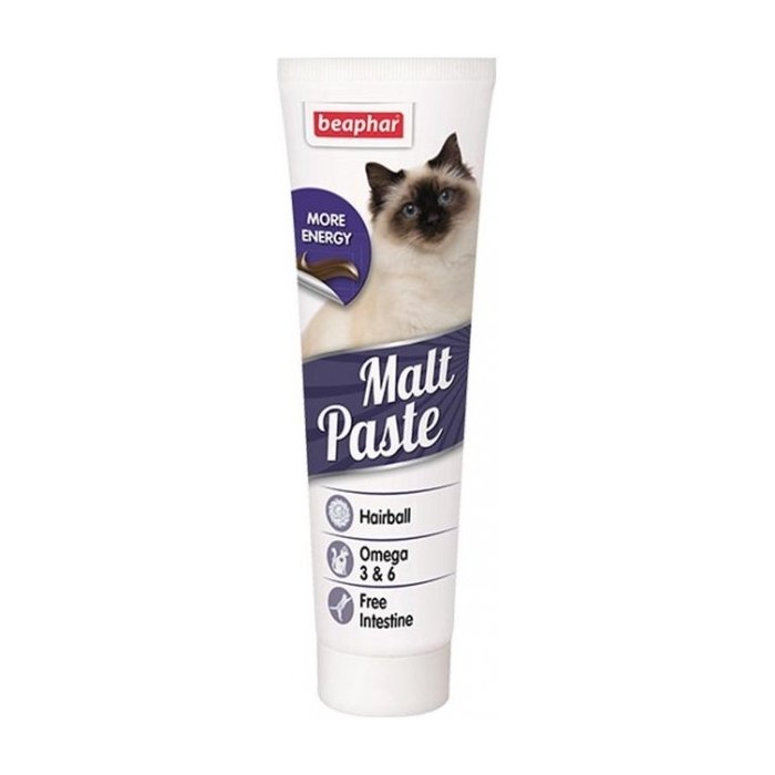 Beaphar Malt- Paste Plus Omega 6 / karvapallide vastane linnasepasta kassidele / 100 gr