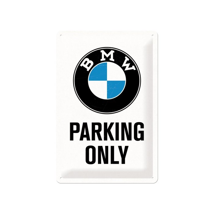 Metallplaat 20x30cm / BMW Parking Only 