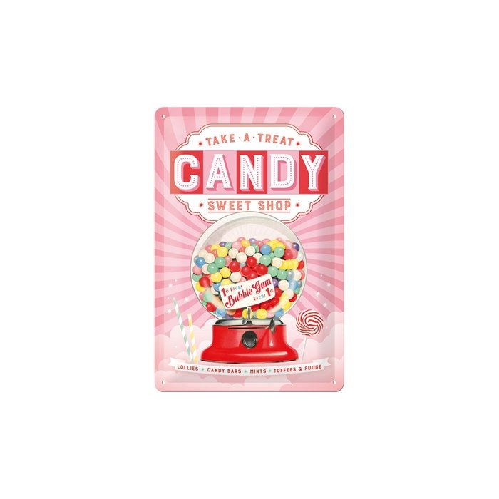 Metallplaat 20x30cm /  Candy / KO