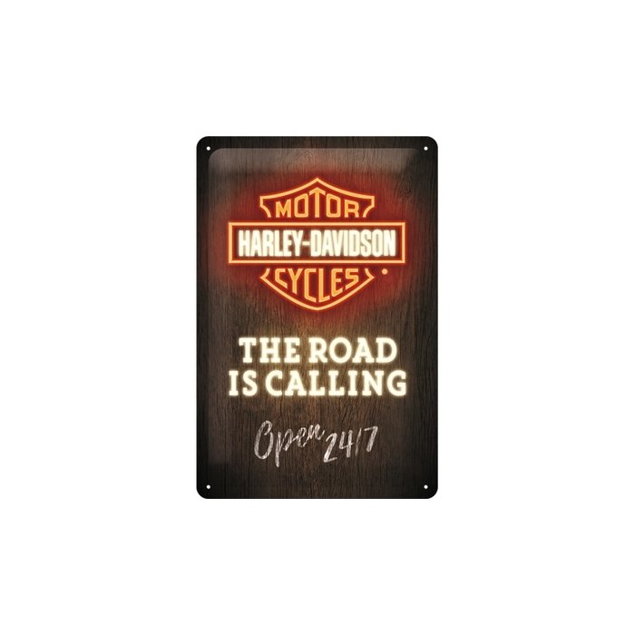 Metallplaat 20x30cm / Harley-Davidson - Road is Calling / KO