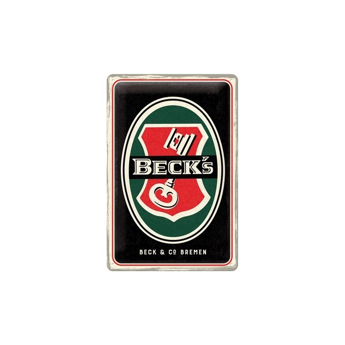 Metallplaat 20x30 / Becks - Key Logo / KO