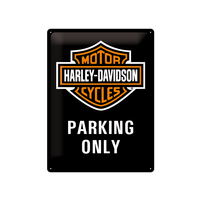 Metallplaat 30x40cm / Harley-Davidson Parking Only