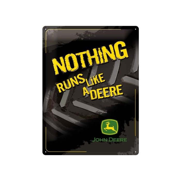 Metallplaat 30x40cm / John Deere Nothing runs like a deere
