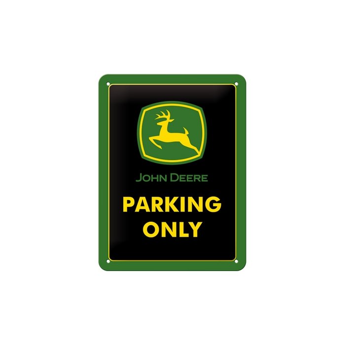 Metallplaat 15x20cm / John Deere Parking Only