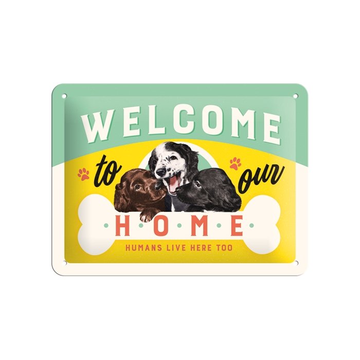 Metallplaat 15x20cm / Welcome to our home