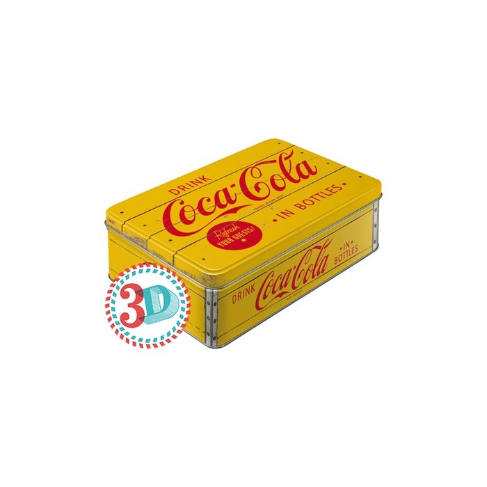 Metallkarp / flat 3D Coca-Cola in bottles