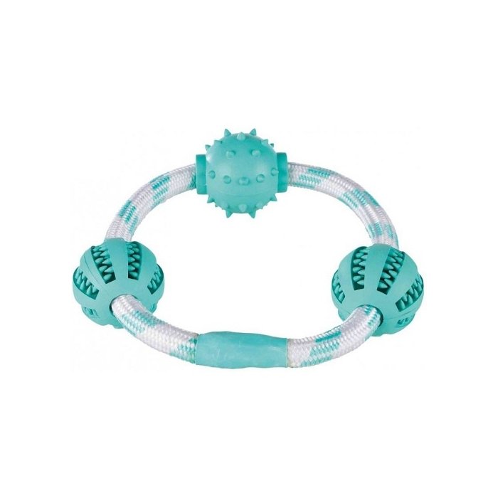 Koera mänguasi / 3palliga köiest ring