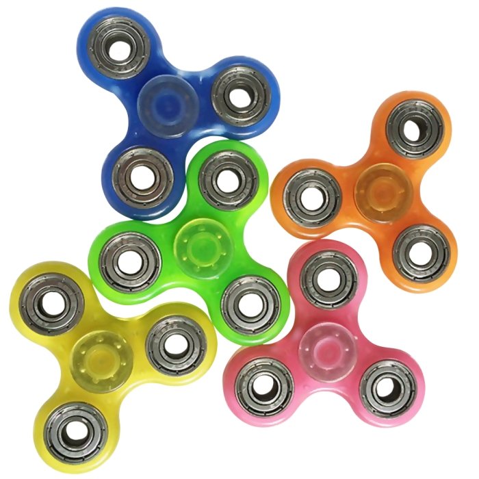 Näpuvurr Fidget Spinner, pimedas helendav